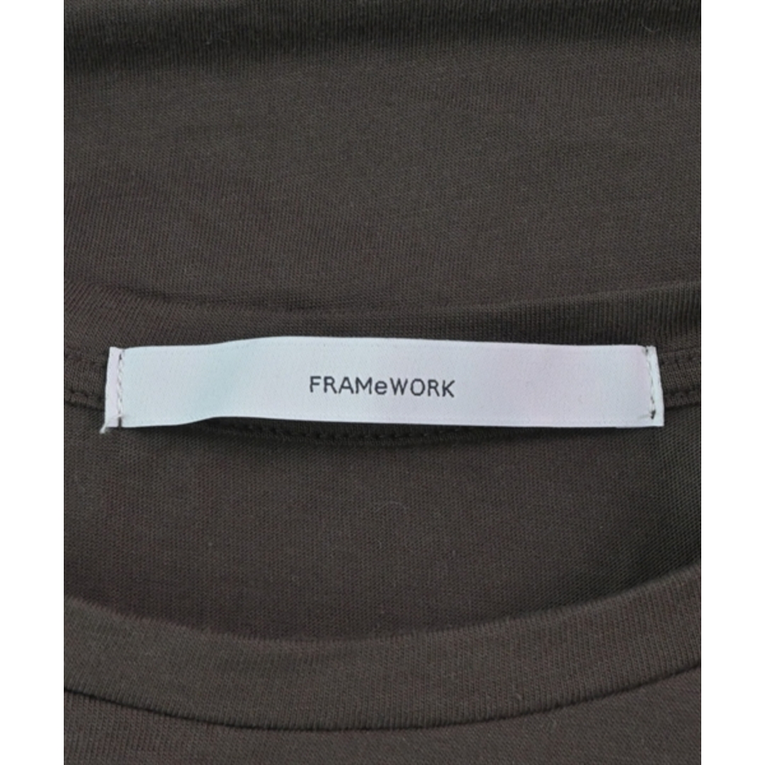 FRAMeWORK(フレームワーク)のFRAMeWORK フレームワーク Tシャツ・カットソー F 茶 【古着】【中古】 レディースのトップス(カットソー(半袖/袖なし))の商品写真