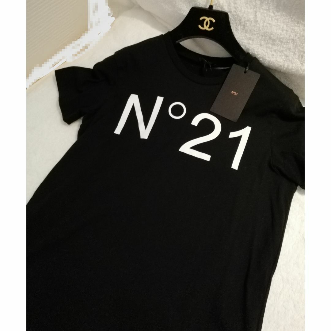 N°21 ヌメロヴェントゥーノ ミラノロゴTシャツ XS ブラック 新品未使用-