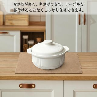 【色: ライトグレー】淳一屋 ランチョンマット布製 綿麻 二層生地縫製 丸洗い可