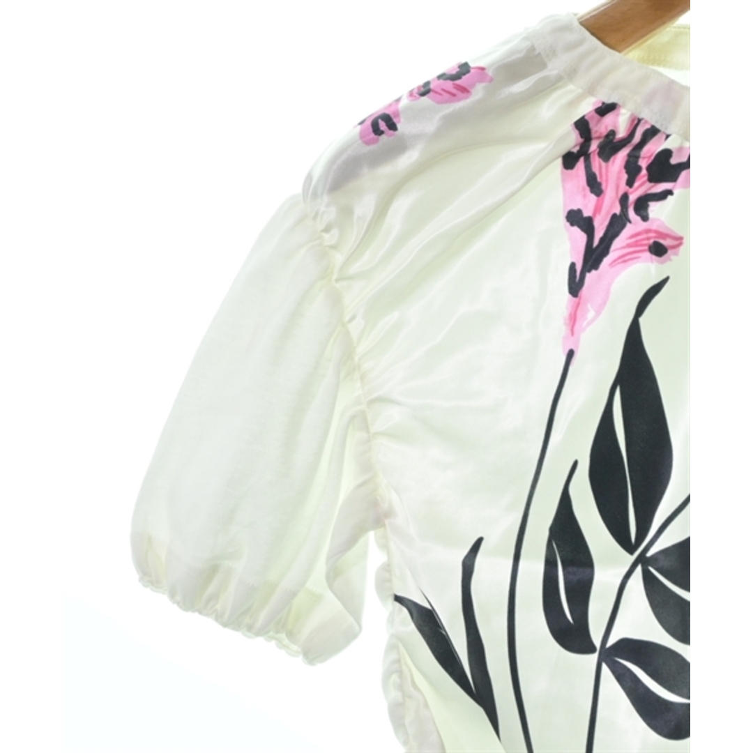 Marni(マルニ)のMARNI マルニ Tシャツ・カットソー 38(S位) 白x紺xピンク(花柄) 【古着】【中古】 レディースのトップス(カットソー(半袖/袖なし))の商品写真