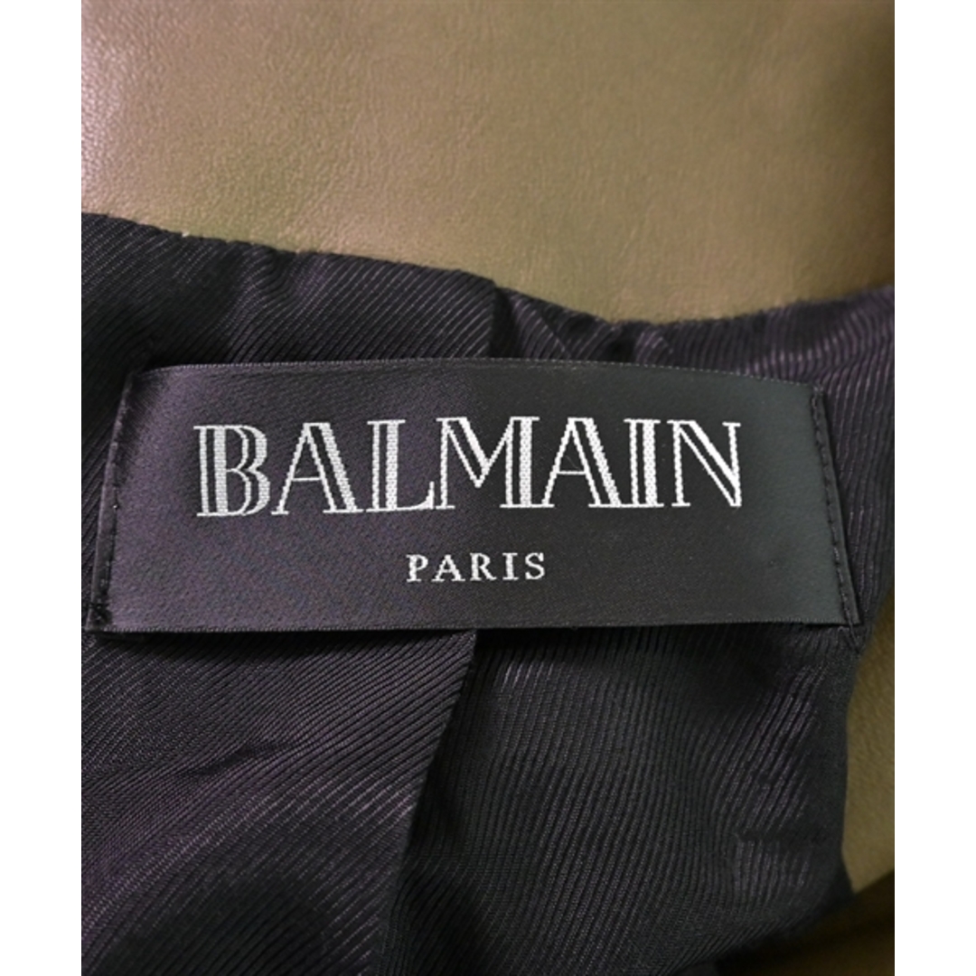 BALMAIN バルマン ライダース 36(S位) カーキ