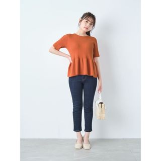 COHINA - COHINA シガレットパンツ インディゴ SHORT丈・Sサイズ 美品 ...
