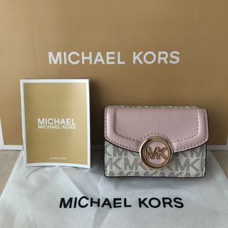 マイケルコース(Michael Kors)の新品 マイケルコース 定価28,600円 三つ折り財布 シグネチャーピンク (財布)