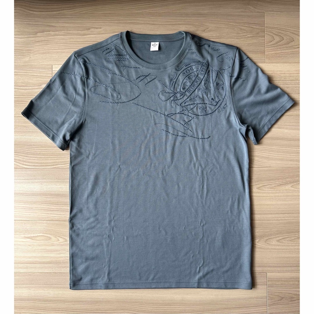 トップス国内完売 定価9,8万 Berluti ベルルッティ 刺繍スクリットTシャツ S