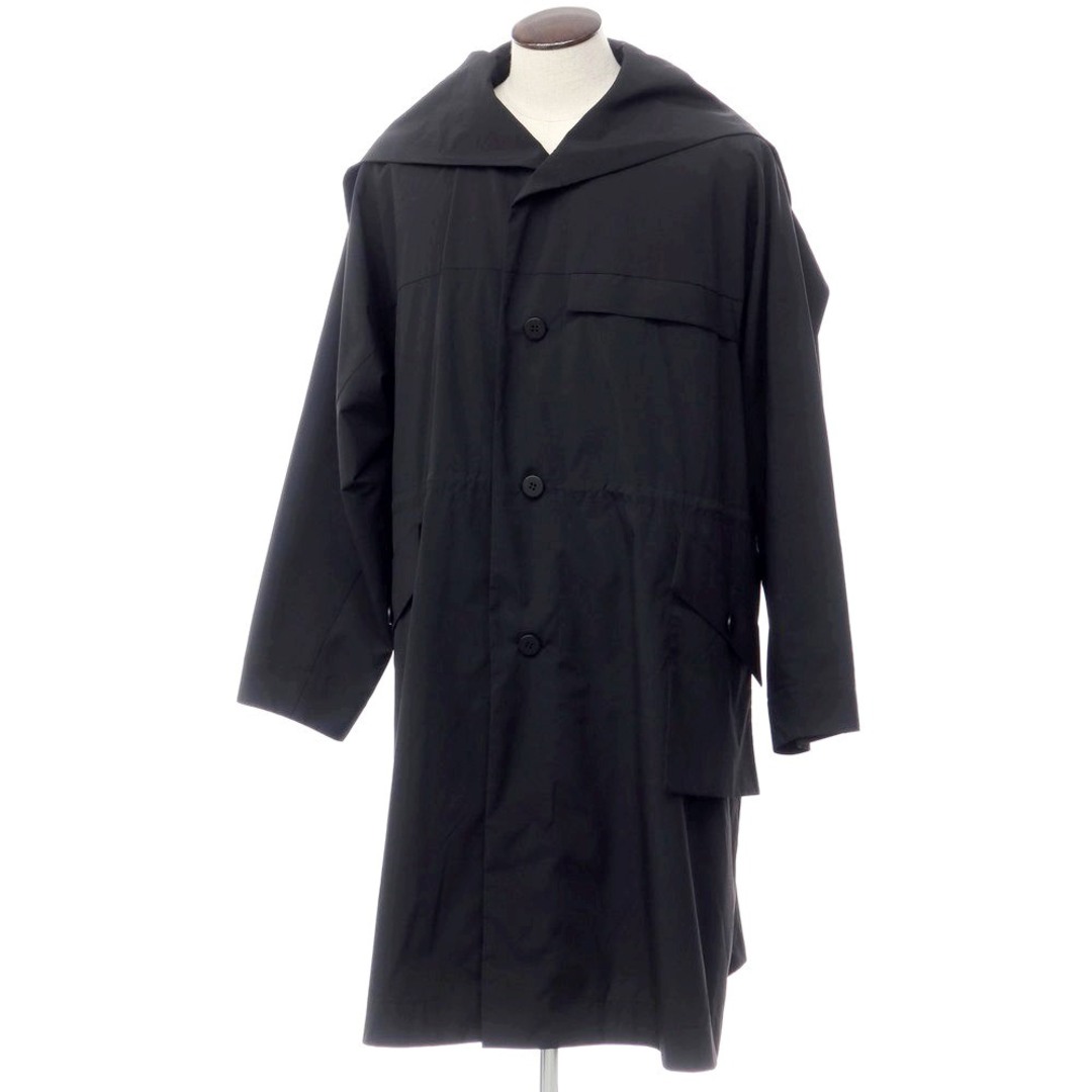 オム プリッセ イッセイミヤケ HOMME PLISSE ISSEY MIYAKE 2023年春夏 ACCLIMATION COAT ポリエステル フーデッドコート ブラック【サイズ表記なし（L位）】【メンズ】