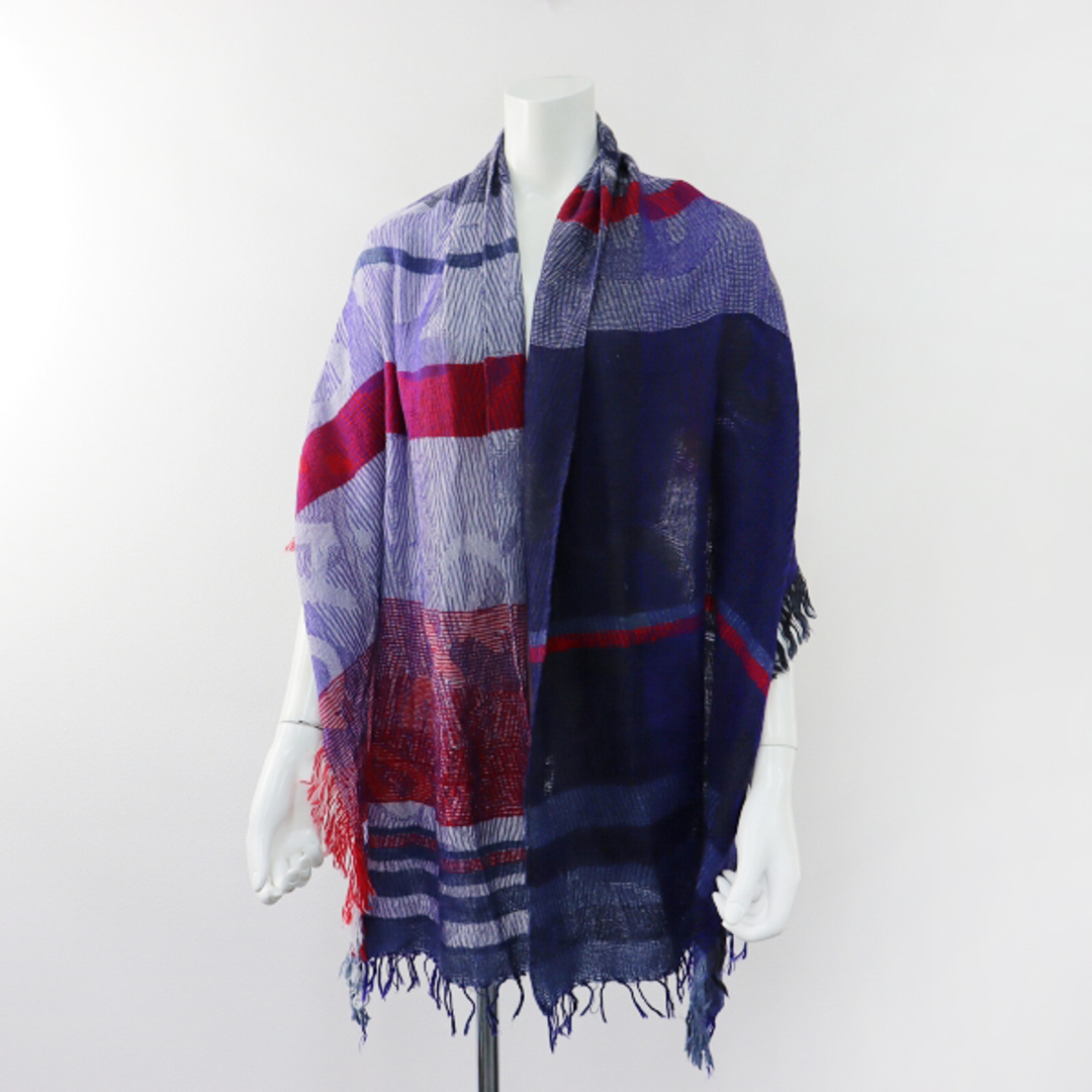 tamaki niime タマキニイメ 玉木新雌 コットン roots shawl ルーツショール /ブルー ネイビー【2400013402408】 6