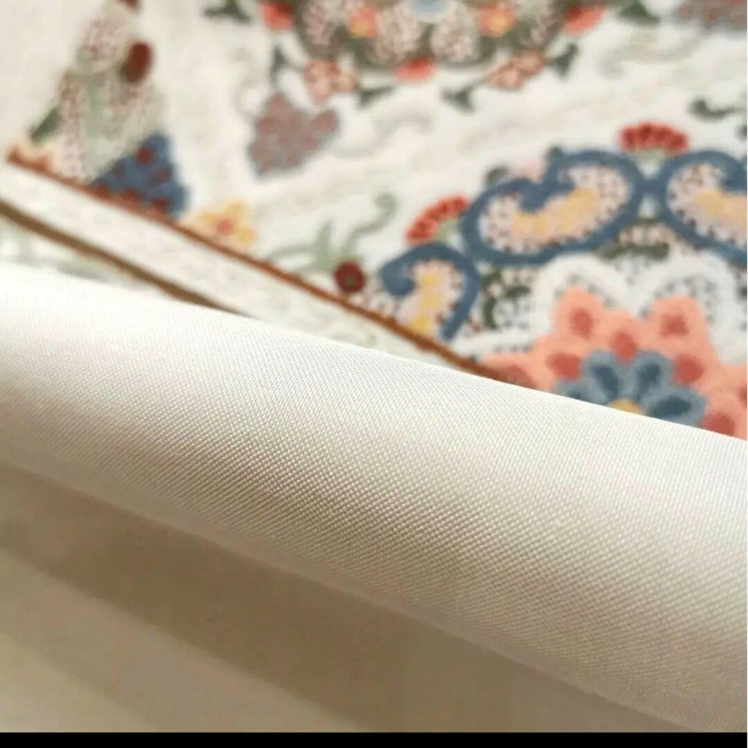 【未使用 相良刺繍】欧風可愛い びっしりぎっしり相良刺繍 袋帯
