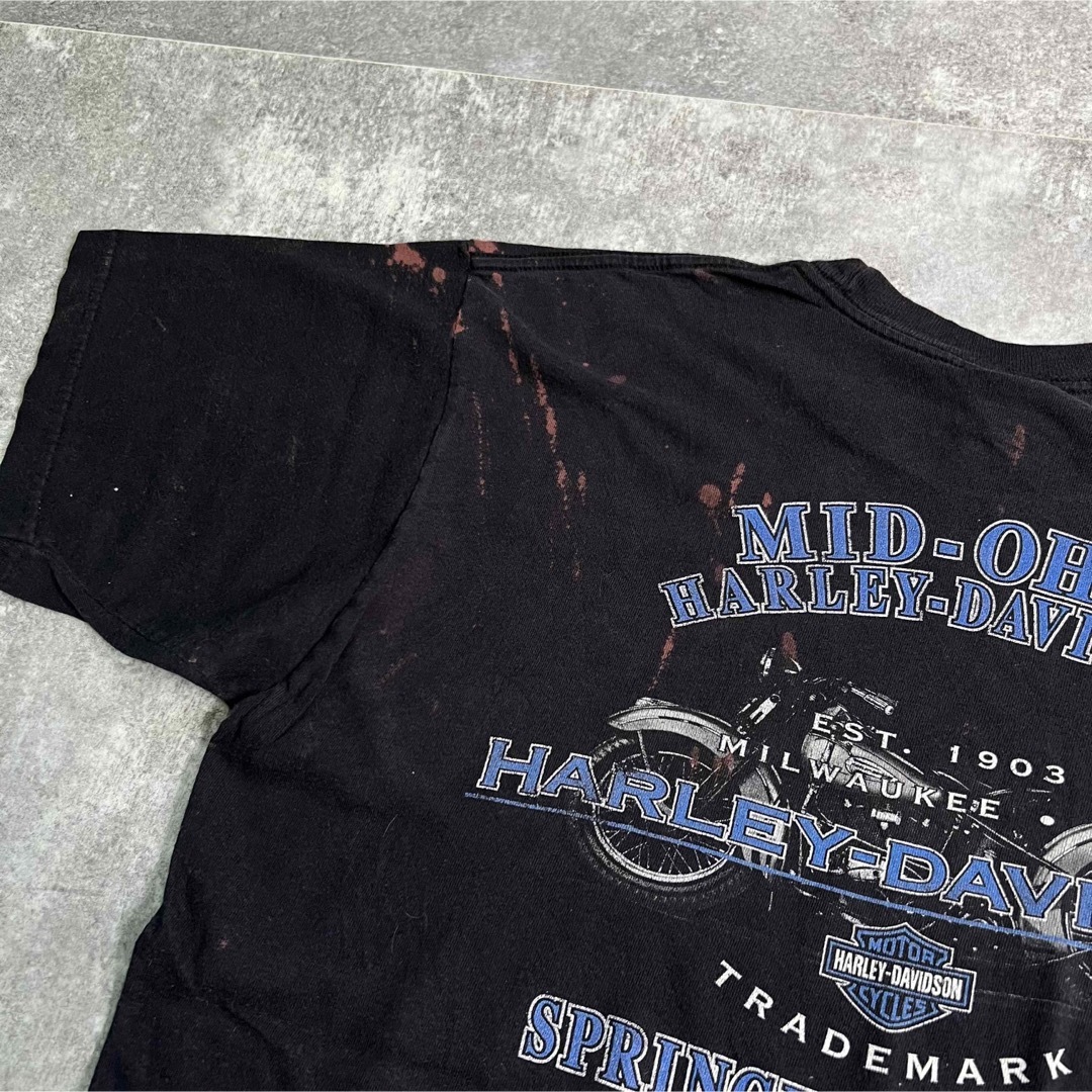 vintage Harley Davidson フェード ダメージ ボロ TEE-