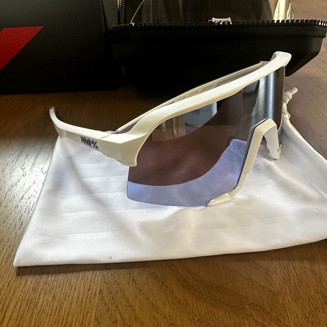 新品100% S3 マットホワイト ミラーレンズサングラス ワンハンドレット メンズのファッション小物(サングラス/メガネ)の商品写真