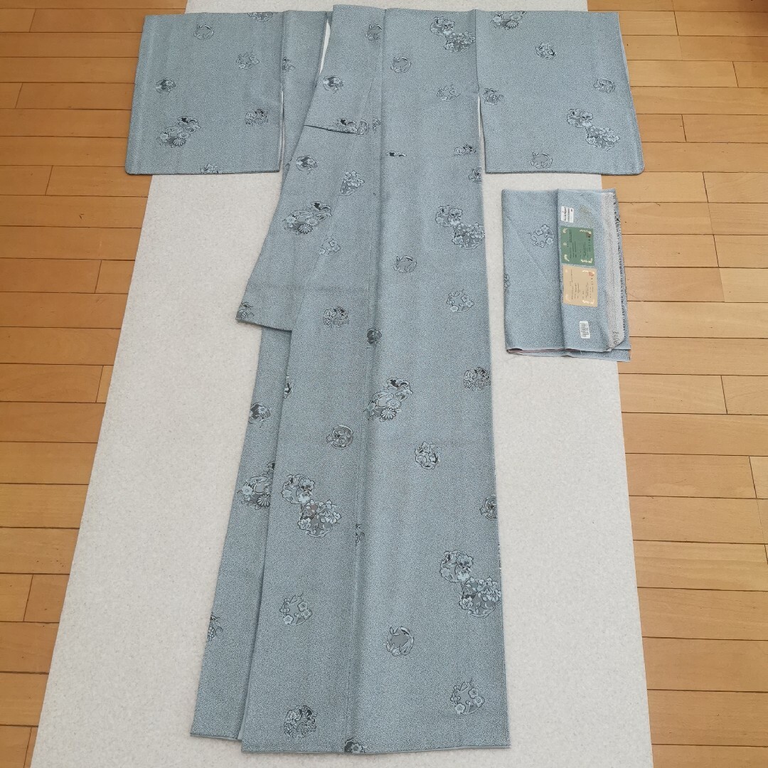 平和屋本店□極上 訪問着 駒刺繍 総刺繍 秋草文 滅紫色地 平和屋本店□極上 訪問着 駒刺繍 総刺繍 秋草文 滅紫色地