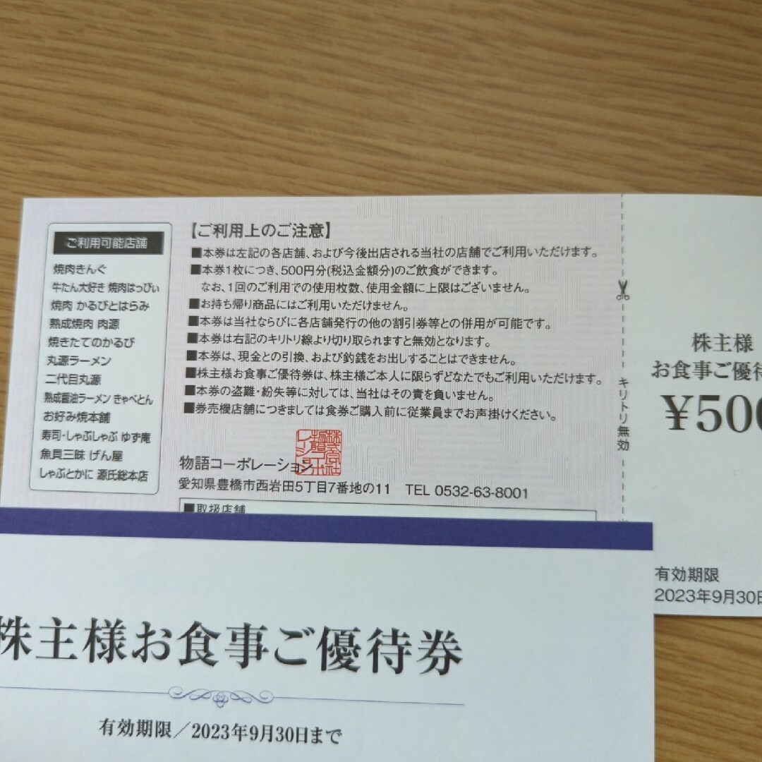 ビジネスバック ゆうパケ送料無料☆物語コーポ 株主優待券3冊10500円分
