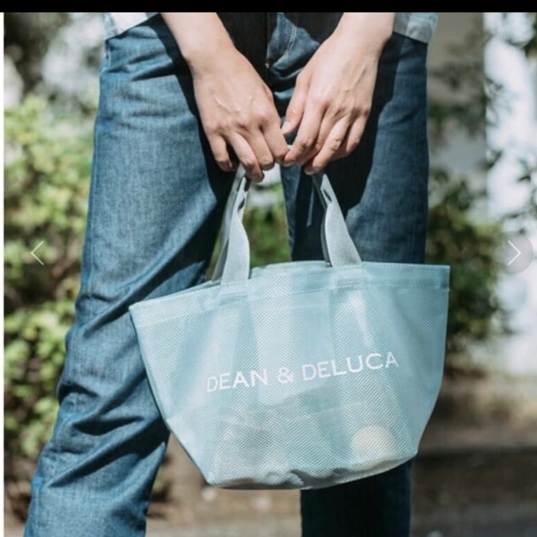 DEAN & DELUCA(ディーンアンドデルーカ)のDEAN & DELUCA　メッシュトートバッグ　ミントブルーSサイズ レディースのバッグ(エコバッグ)の商品写真