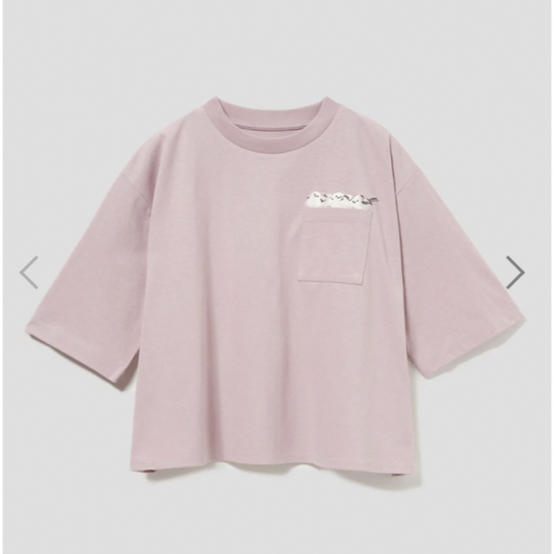 Design Tshirts Store graniph(グラニフ)のグラニフ　シマエナガ　tシャツ　新品 レディースのトップス(Tシャツ(半袖/袖なし))の商品写真