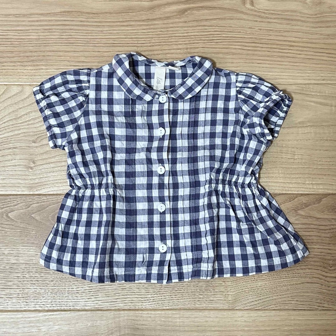 Little Cotton Clothes／チェックブラウス／2-3y キッズ/ベビー/マタニティのキッズ服女の子用(90cm~)(ブラウス)の商品写真