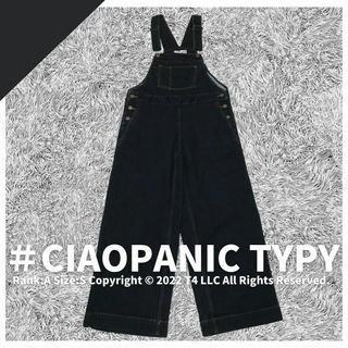 チャオパニックティピー(CIAOPANIC TYPY)のCIAOPANIC TYPY　デニムオーバーオール　ネイビー　S ✓2239(サロペット/オーバーオール)