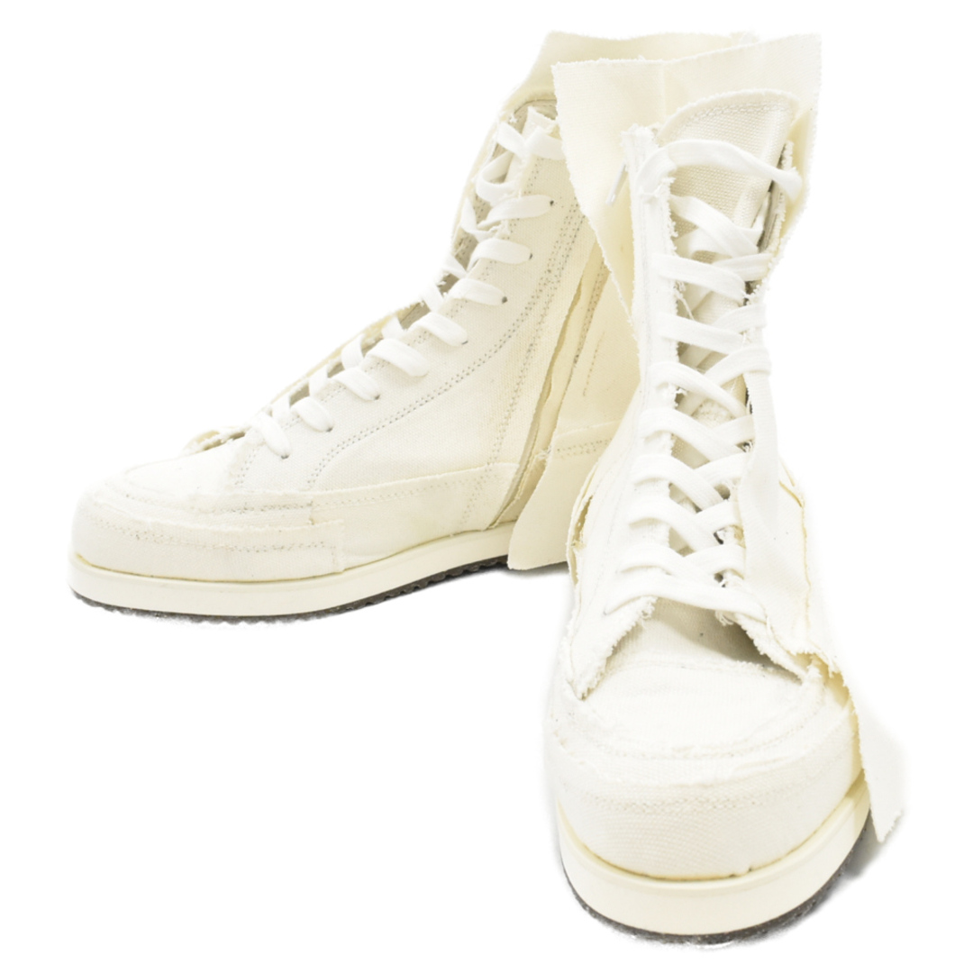 Yohji Yamamoto ヨウジヤマモト CAMVAS HIGH TOP LAYERED SNEAKER レイヤード ハイトップ スニーカー FE-E03-061-1 ホワイト