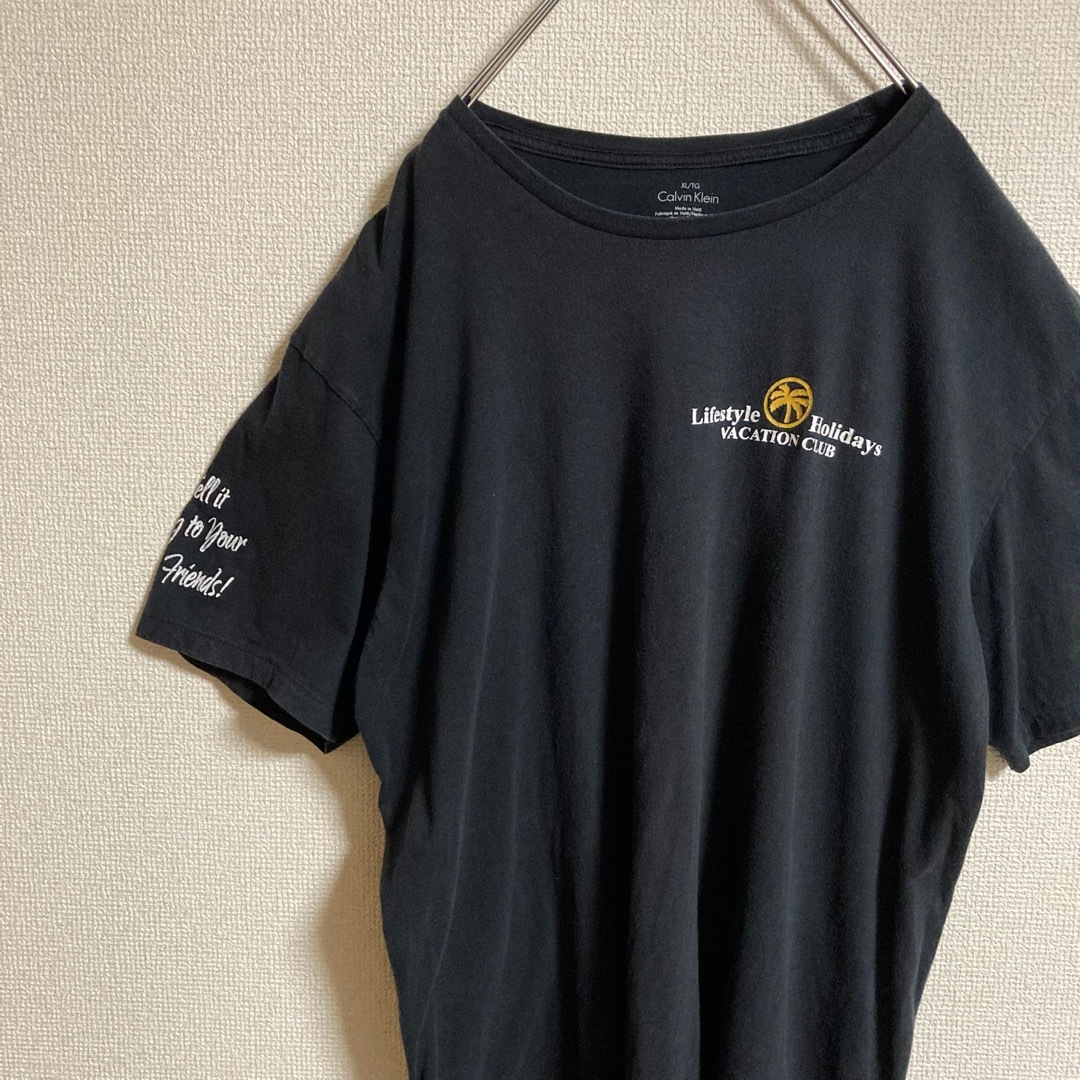 Calvin Klein(カルバンクライン)の【レア】Calvin Klein 半袖 tシャツ プリント ロゴ ブラック XL メンズのトップス(Tシャツ/カットソー(半袖/袖なし))の商品写真