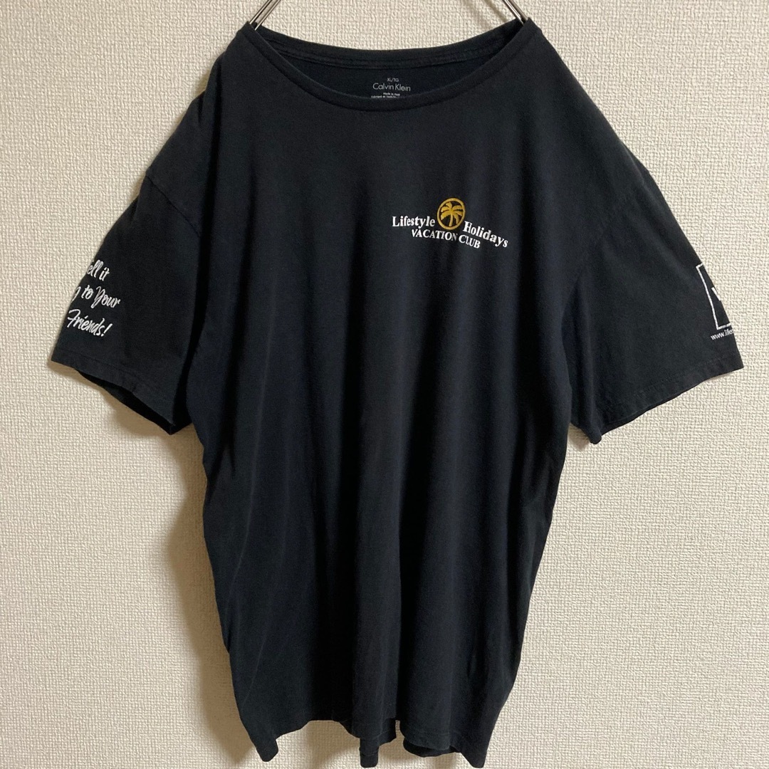 Calvin Klein(カルバンクライン)の【レア】Calvin Klein 半袖 tシャツ プリント ロゴ ブラック XL メンズのトップス(Tシャツ/カットソー(半袖/袖なし))の商品写真