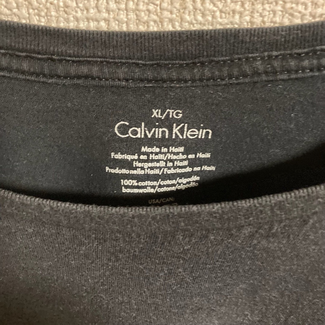 Calvin Klein(カルバンクライン)の【レア】Calvin Klein 半袖 tシャツ プリント ロゴ ブラック XL メンズのトップス(Tシャツ/カットソー(半袖/袖なし))の商品写真