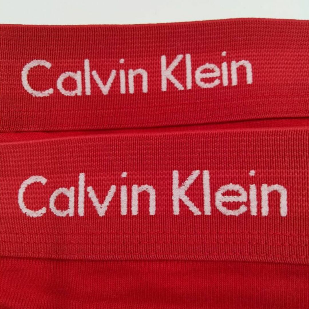 Calvin Klein(カルバンクライン)のカルバンクライン ボクサーブリーフ レッド 2枚セット 100％コットン メンズのアンダーウェア(ボクサーパンツ)の商品写真