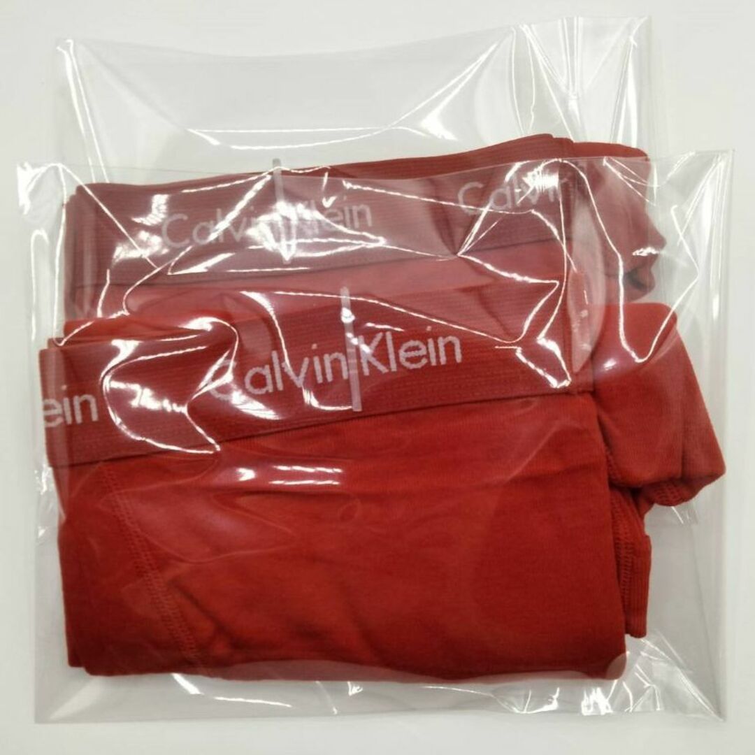 Calvin Klein(カルバンクライン)のカルバンクライン ボクサーブリーフ レッド 2枚セット 100％コットン メンズのアンダーウェア(ボクサーパンツ)の商品写真