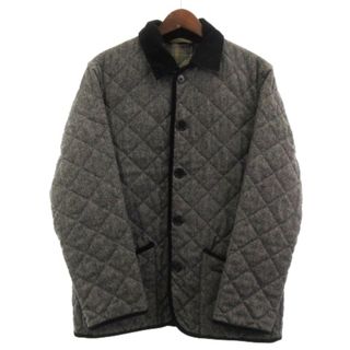 Barbour バブアー キルティングジャケット ヨーロッパ カジュアル 襟切り替えし ライトグレー (メンズ L相当)   O4312