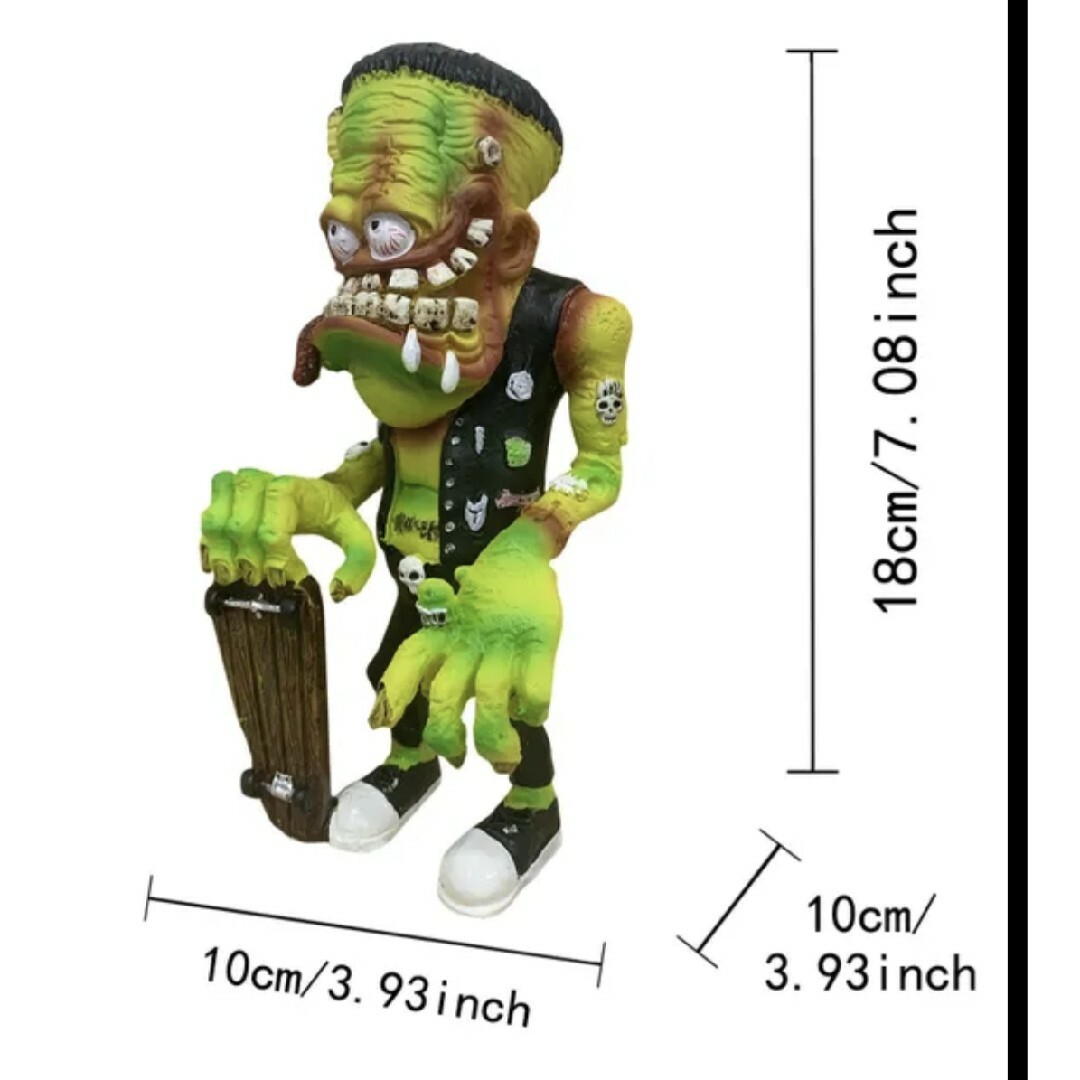 スケボー フランケンシュタイン モンスター スタチュー フィギュア パンク
