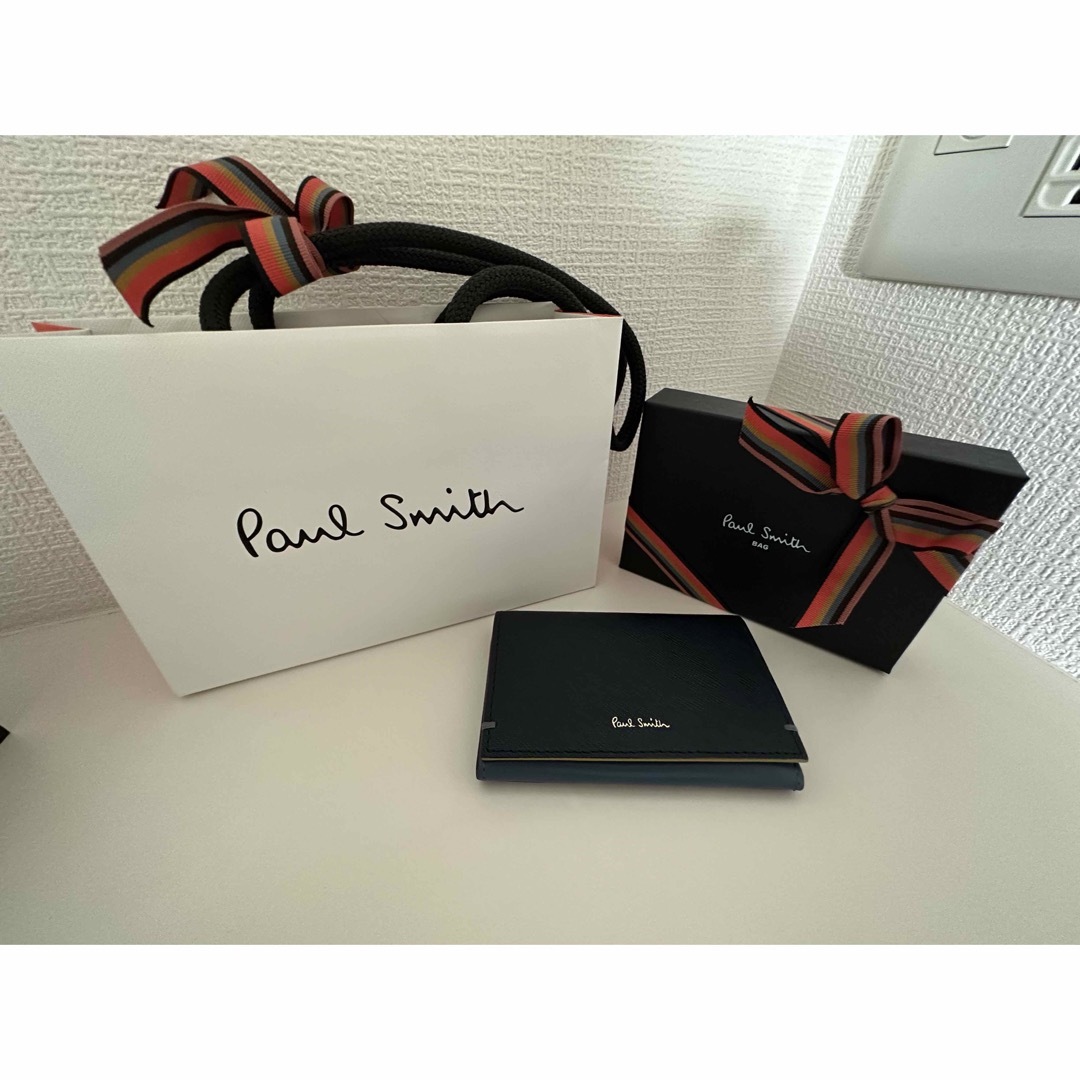 Paul Smith(ポールスミス)のひろ様専用　ポールスミス　Paul Smith カードケース　美品　ネイビー メンズのファッション小物(名刺入れ/定期入れ)の商品写真