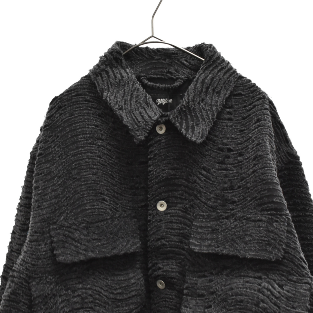 MYne by mihara yasuhiro マインバイミハラヤスヒロ 23SS Wave Denim Jacket ウェーブ デニムジャケット ブラック G10JK012-0