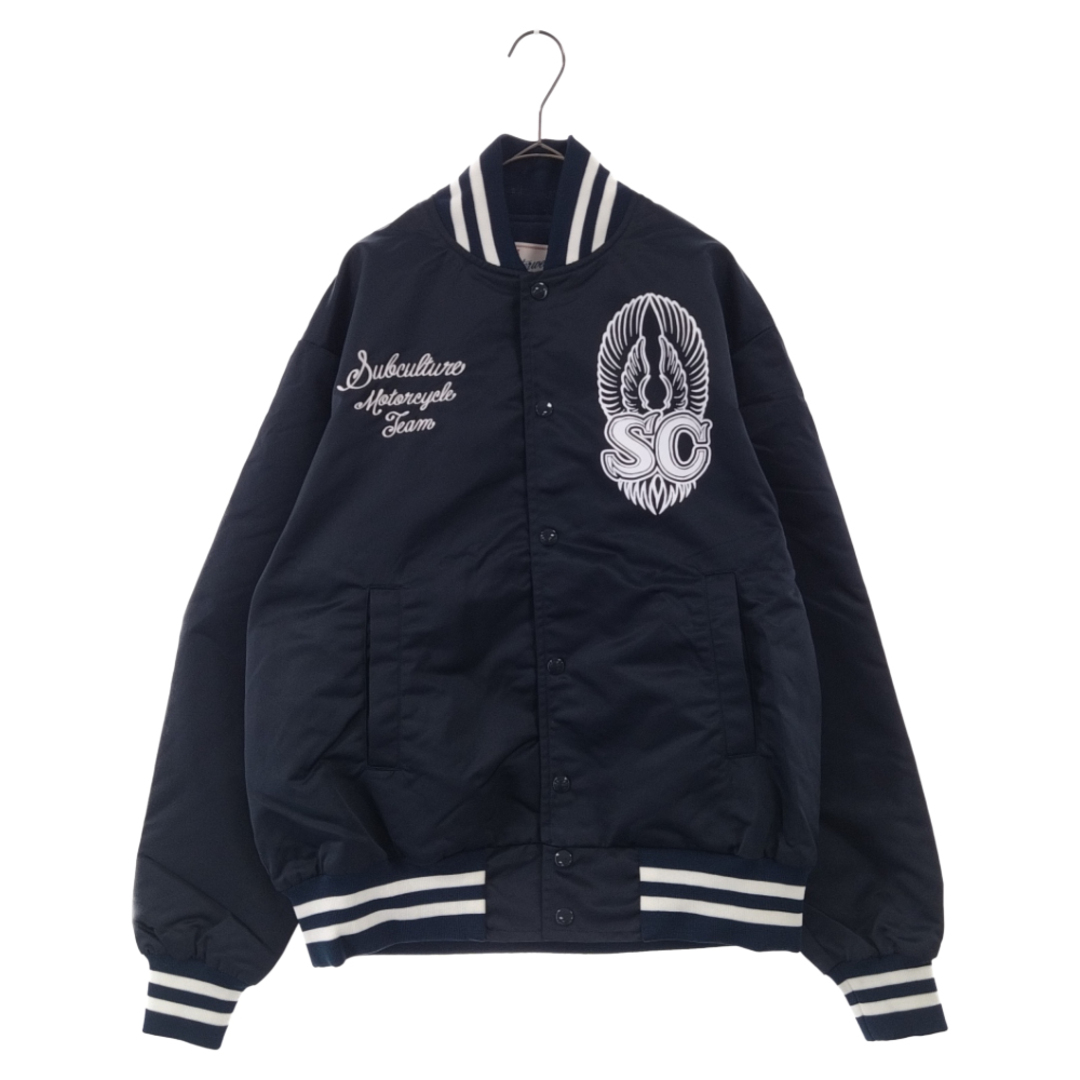 SUBCULTURE サブカルチャー TEAM JACKET チームジャケット ロゴプリント ネイビー SCJK-S2302