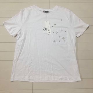 ザラ(ZARA)のビジューTシャツ　ZARA(Tシャツ(半袖/袖なし))