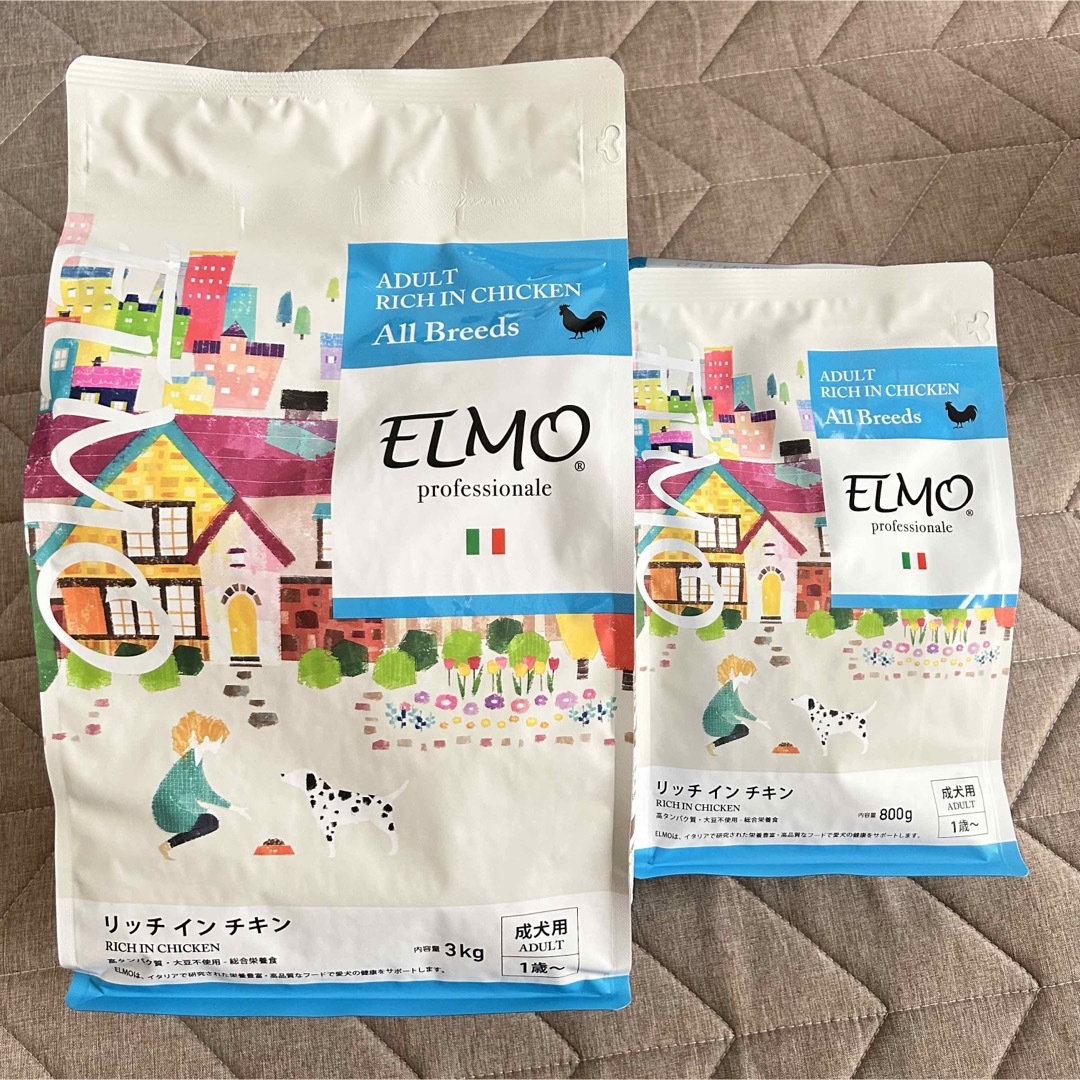 ELMO エルモ ドッグフード アダルト リッチインチキン 800g 3kg