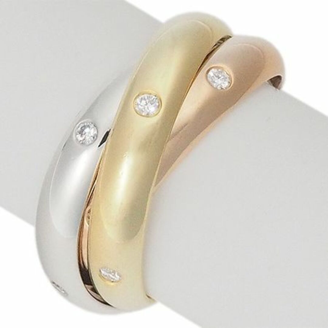国内正規□ カルティエ Cartier トリニティ ダイヤ リング #51 750 美