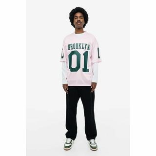 エイチアンドエム(H&M)の[新品] XL 身幅66 | H&M オーバーサイズフィット プリントメッシュ(Tシャツ/カットソー(半袖/袖なし))