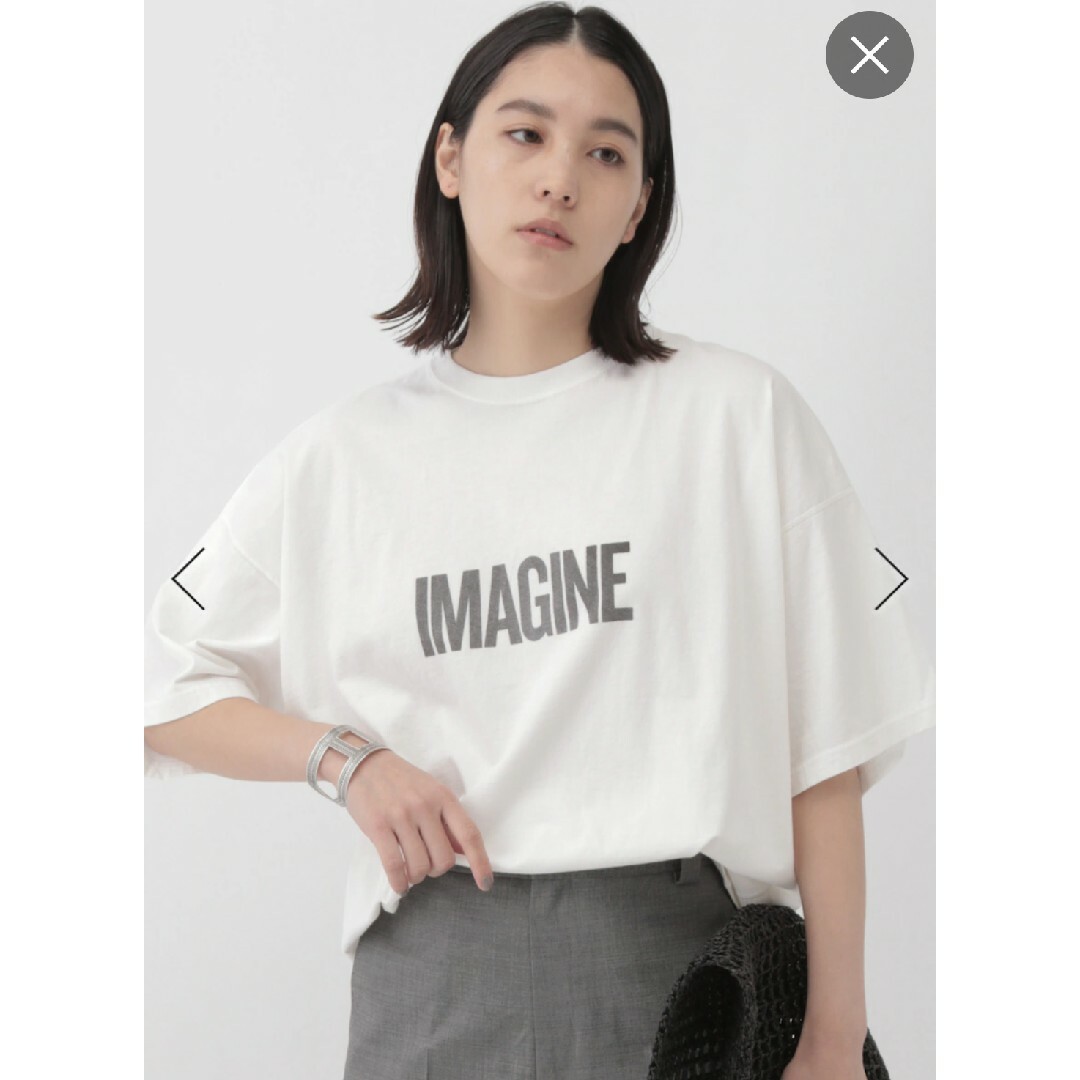 レミレリーフ トップス Tシャツ Mサイズ 半袖 ホワイト プリント ...