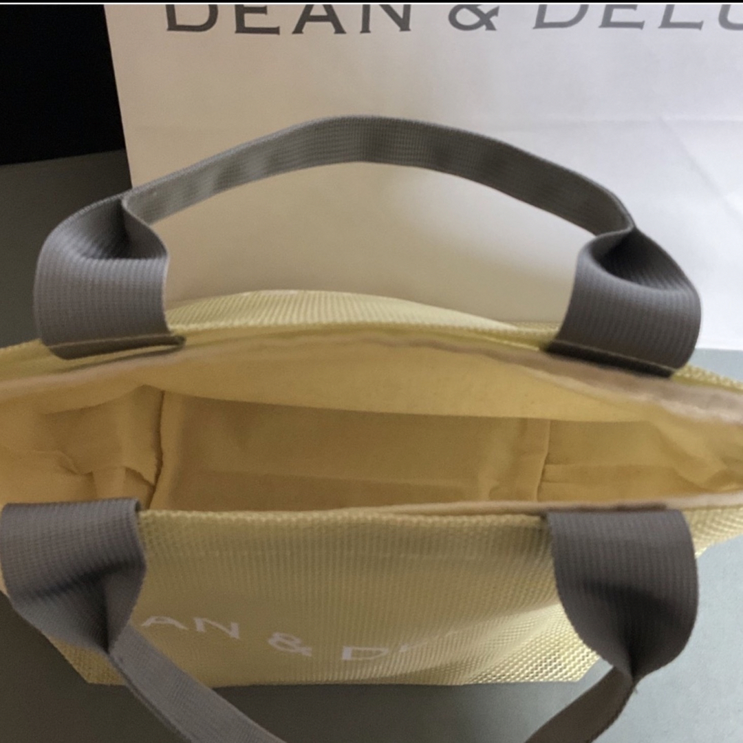 DEAN&DELUCAメッシュトートバッグSシトラスイエローとロゴ入り巾着 1