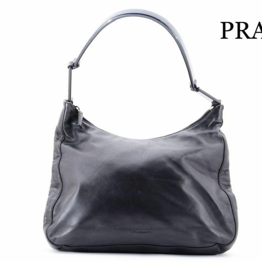 美品　PRADA プラダ　ショルダーバッグ　ラムレザー　23061404