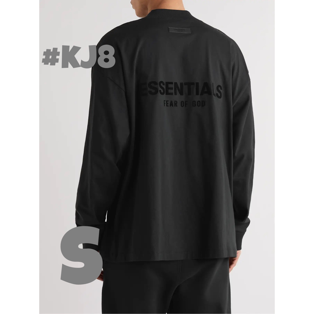 エッセンシャルズ ブラック ストレッチ リモ ロング スリーブ Tシャツ S-