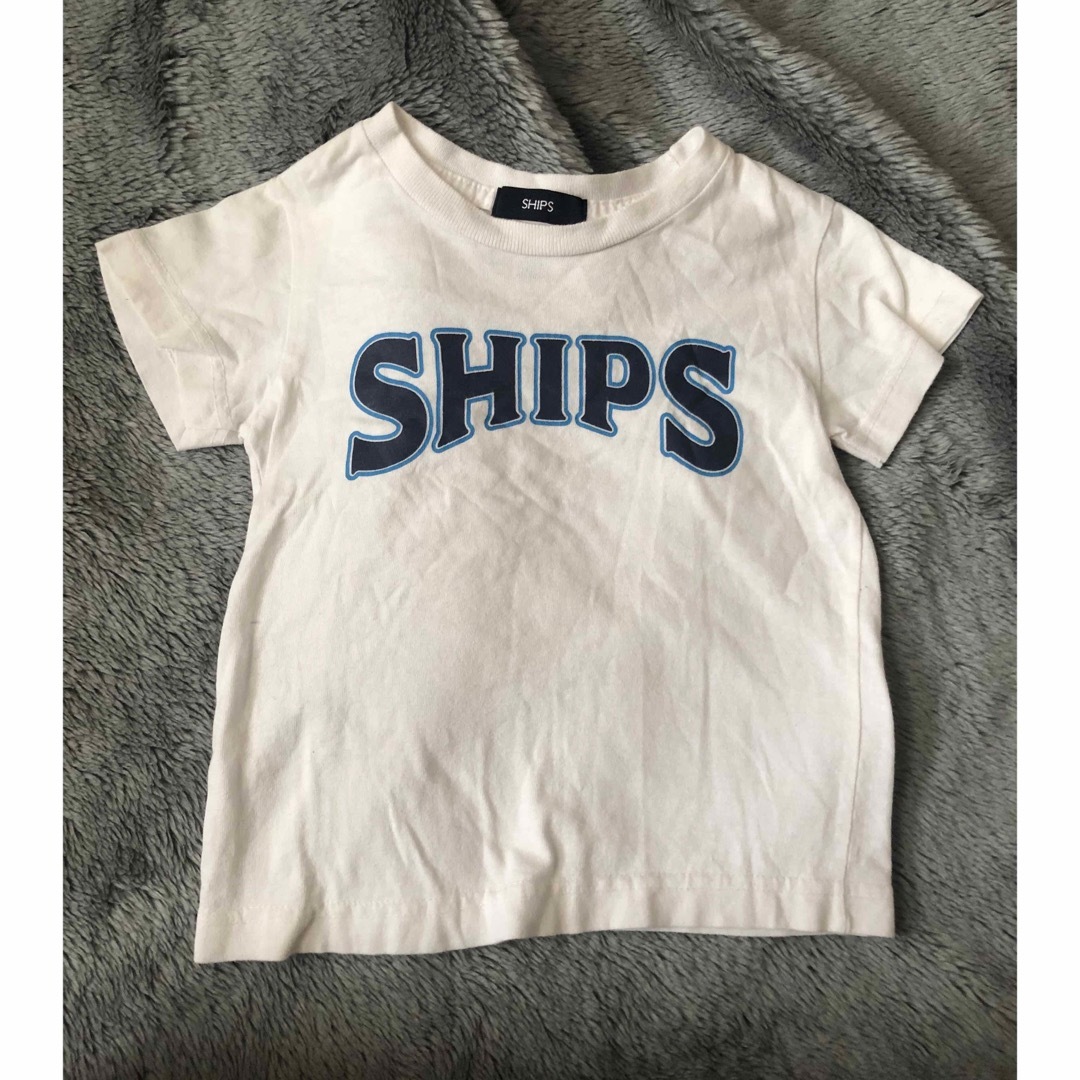 SHIPS(シップス)のships シップス　ロゴTシャツ　90センチ　白 キッズ/ベビー/マタニティのキッズ服男の子用(90cm~)(Tシャツ/カットソー)の商品写真