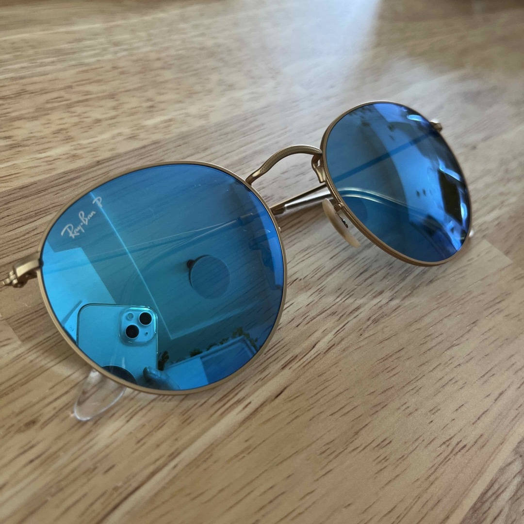 Ray-Ban(レイバン)のレイバン ラウンドメタル RB3447 偏光ブルーミラーレンズ メンズのファッション小物(サングラス/メガネ)の商品写真