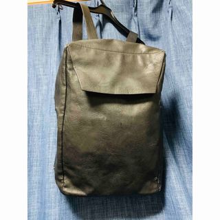 【美品】ZARA ザラ クロコ型押し リュック トート 2WAYバッグ ブラック