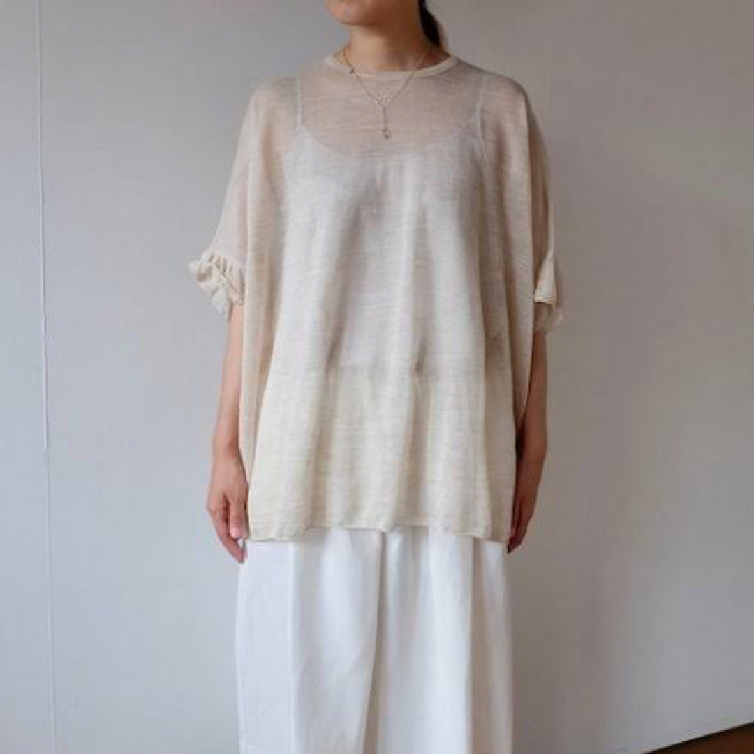 数量値引き GASA リネン プルオーバー Tシャツ ニット カットソー