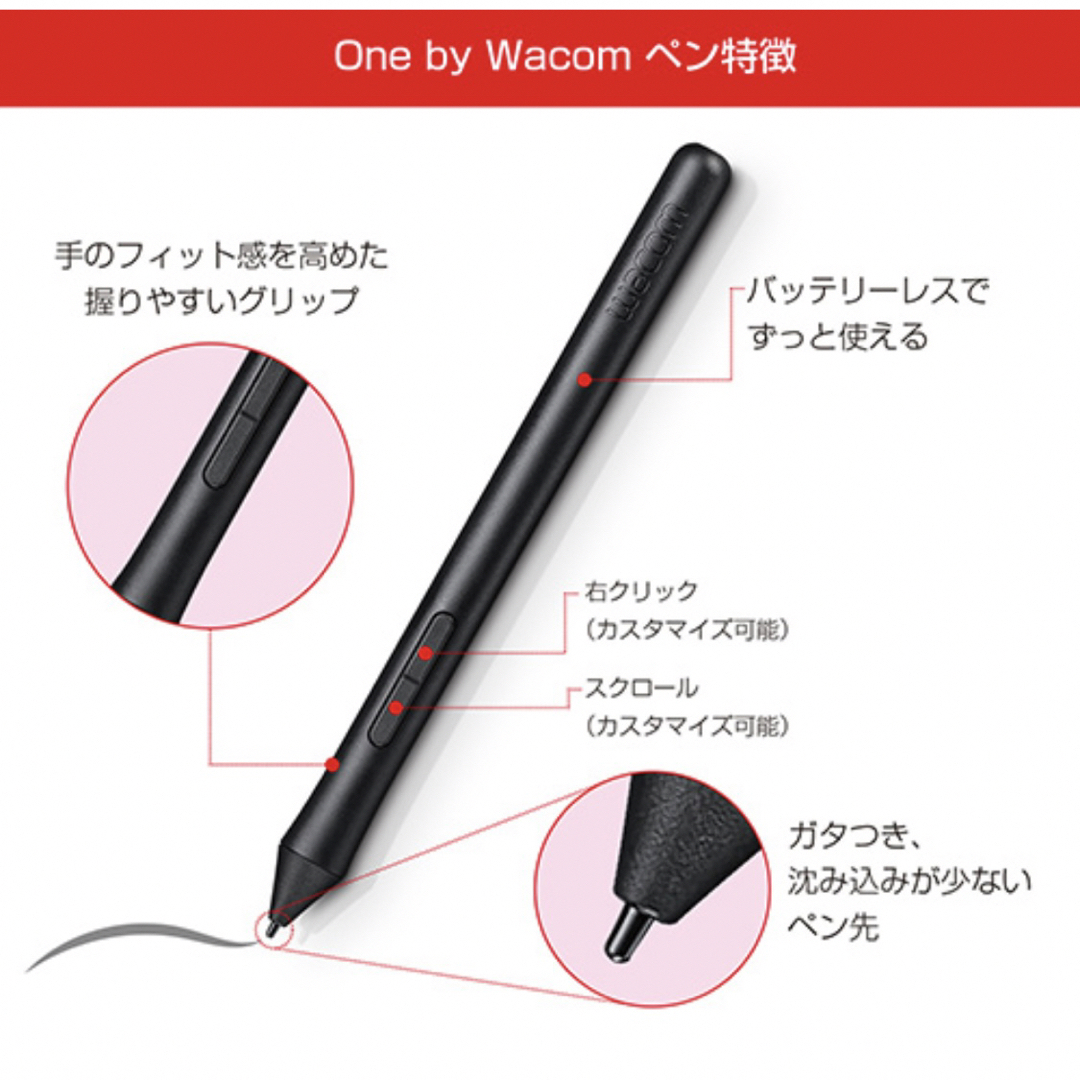 Wacom(ワコム)のワコム　ペンタブ スマホ/家電/カメラのPC/タブレット(PC周辺機器)の商品写真