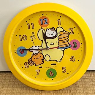 サンリオ(サンリオ)のポムポムプリン 掛け時計 1999年製 サンリオ 希少 レトロ ヴィンテージ(掛時計/柱時計)