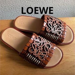 ロエベ(LOEWE)の【レア】LOEWE ロエベ☆定価15.3万円☆スライドサンダル☆37☆箱付き(サンダル)