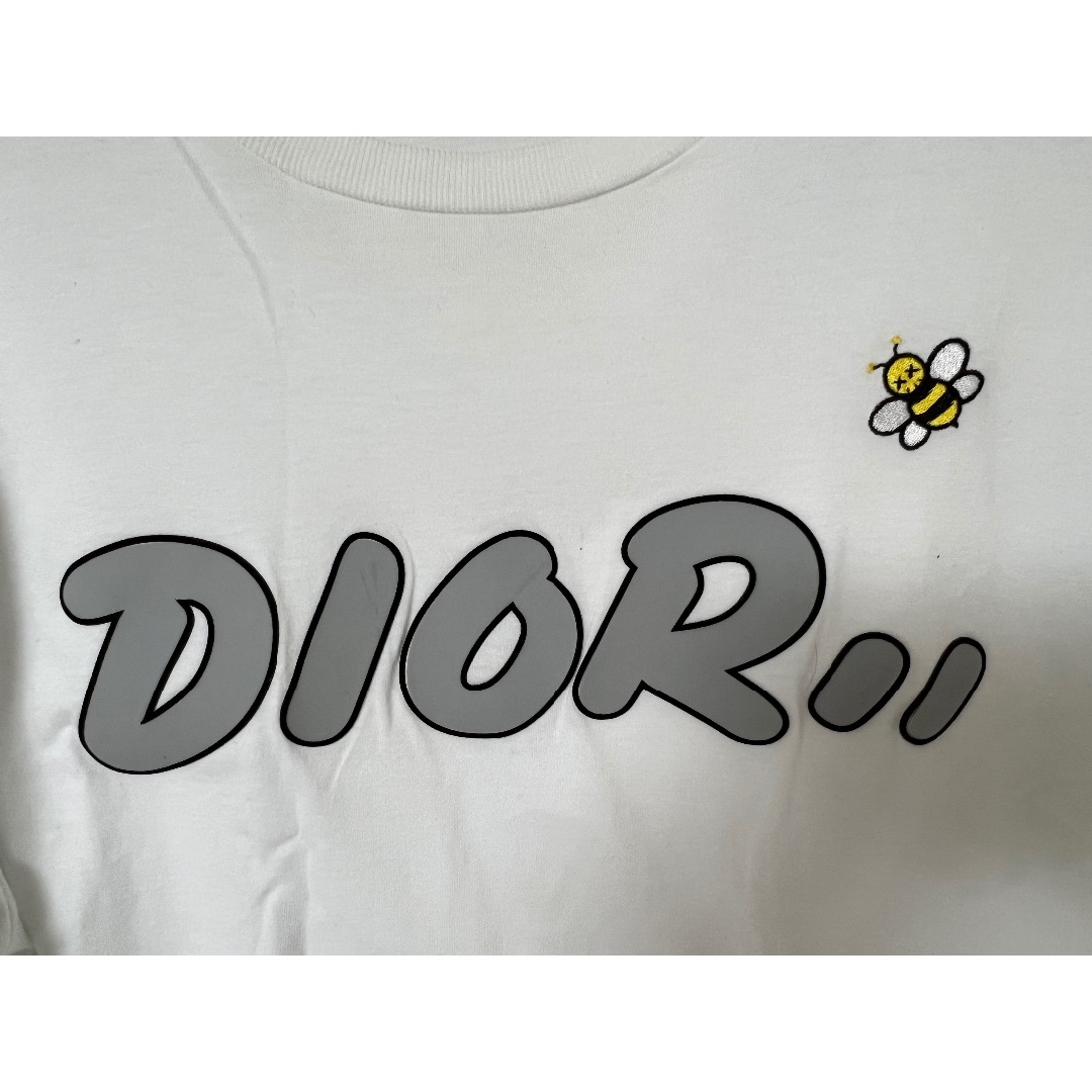 DIOR ディオール フロッキーロゴ BEE刺繍 Tシャツ ホワイト