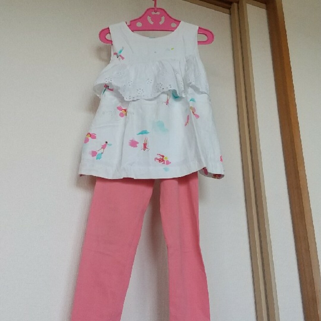 ノースリーブブラウスとレギンス キッズ/ベビー/マタニティのキッズ服女の子用(90cm~)(ブラウス)の商品写真