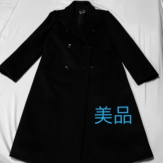 【美品】 エムプルミエ ダブル ジャケット コート アンゴラ 63% 白 38