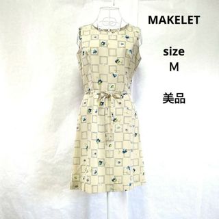 メイクレット(MAKELET)のMAKELET  膝丈ワンピース　ノースリーブワンピース　チュニックワンピース(ミニワンピース)