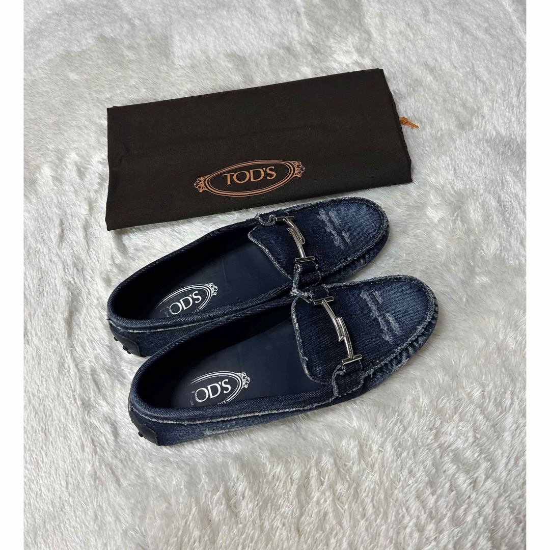 週末限定直輸入♪ TODS トッズ ドライビングシューズ デニム 美品